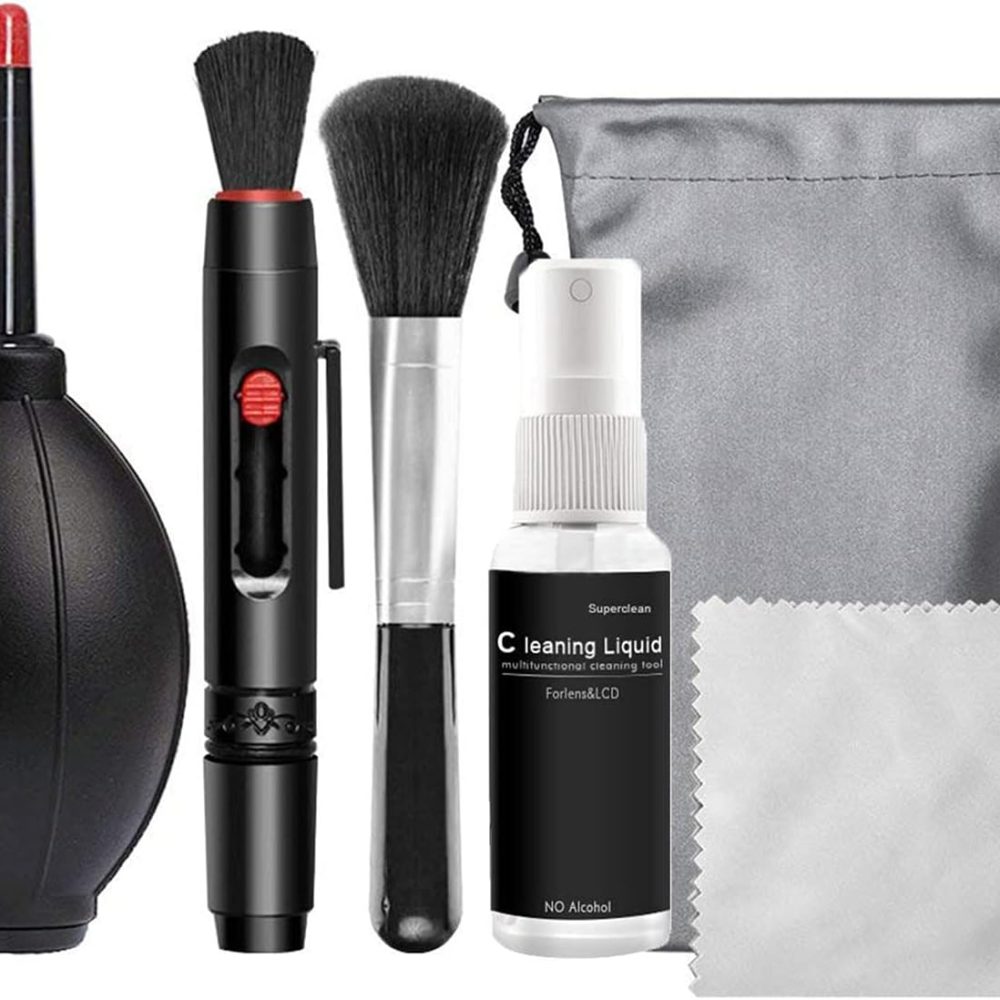 Professional Camera Cleaning Kit, Sensor Cleaning Kit with Air Blower Cleaning Pen Cleaning Cloth for Most Cameras Mobile Phone Laptop, for Camera/Optical Lens and Digital SLR Cameras